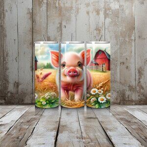 20 oz Pig Tumbler Farm
